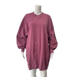 $128 Lululemon Plumful Purple Broken Beats French Terry Sweater Dress size